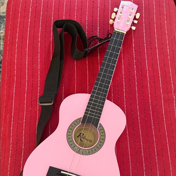 Robson Other - Robson Acoustic Guitar with strap 30” Junior Size Model ROB30 pink